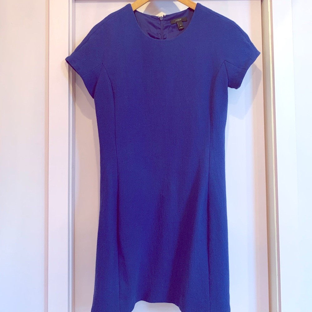 True royal blue J.Crew wool sheath